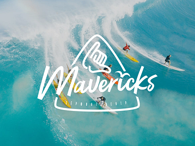 Logo for surfing center Mavericks