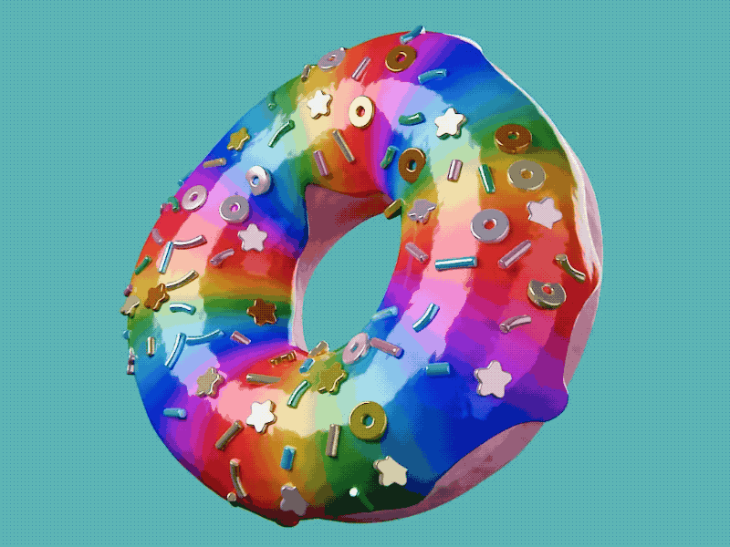 🍩 Tony's Donuts #06 - LGBTQ+ Donut - NFT Collection 3d animation blender crypto donut iron man lgbt lgbtq meta nft nft crypto nft drop opensea sneptube tony stark tonys donuts