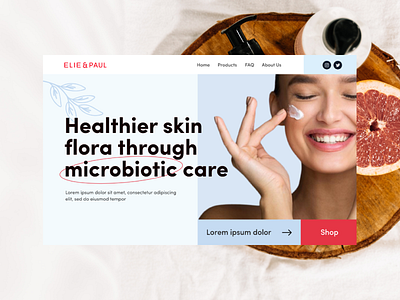 Skin Care Ecommerce Website design figma minimal trend uxui