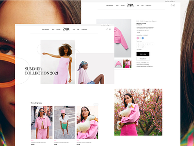 Zara Redesign Fashion Store fashion landing age uxui webdesign zararedesign