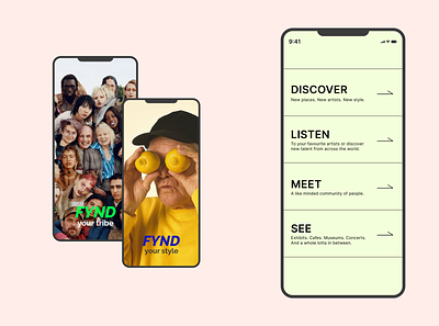 Fynd app design design mobile design ui visual design