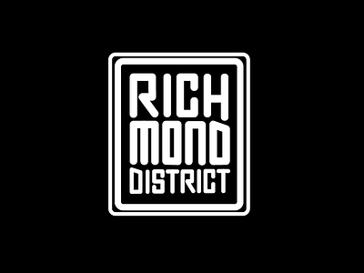 Richmond District book logo richmond district san francisco type type treatment typography