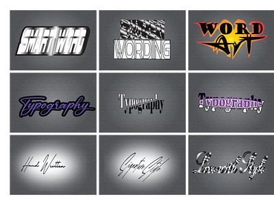 Typography signature logos