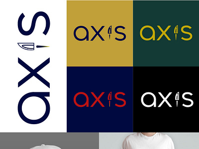 Axis logo (rocket ship company) black and white branding icon logo minimal ui