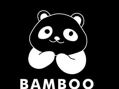 Bamboo Panda Conservation black and white branding design icon illustration logo minimal vector