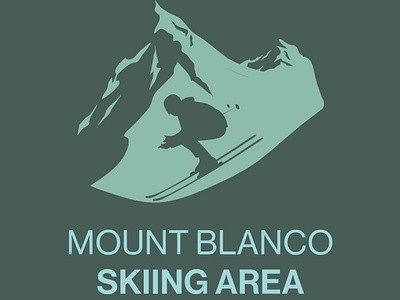 Mount Blanco Skiing Area Logo branding design icon illustration logo ui vector