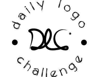 DLC Logo black and white branding design icon illustration logo minimal ui ux vector