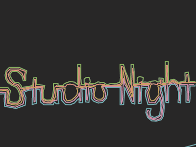 Studio Night neon poster tynan typography