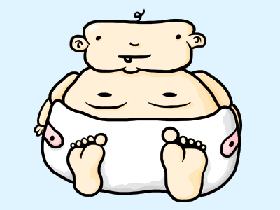 Fat Baby baby cartoon drawing