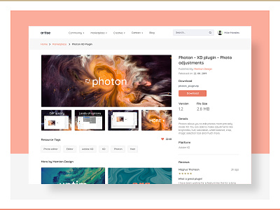 Product Detail Page design marketplace pastel ui uiux ux web webdesign website
