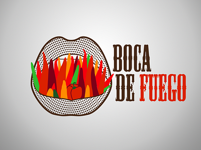 Bacadefuego bocadefuego chili concept logo logotype type vector visual