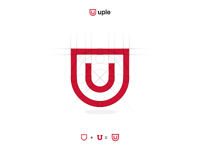 Uple Logo Breakdown branding breakdown logo monogram shield social u letter university uple