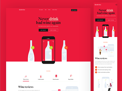 Wine Reviewer App 🍷 7ninjas drink ecommerce label landing paris review scan vino wine