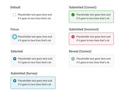 Question Type 4 of 4: Single Select