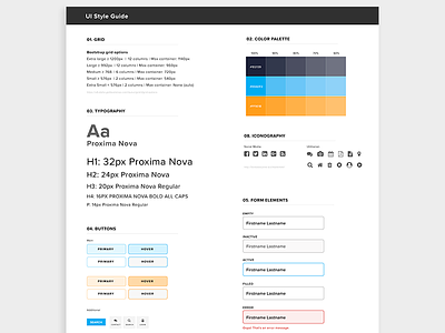 WIP UI Style Guide by Brenna Mickey on Dribbble