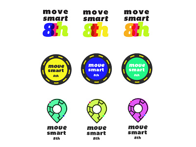 Move Smart 8th - Logo Options graphic design logo logo design logos nashville nonprofit tennessee