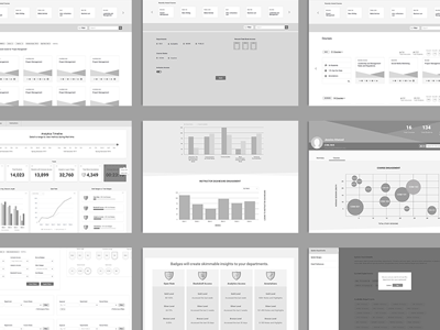 Dashboard Wireframes - UX analytics dashboard graphs grayscale user experience ux wireframe wireframes