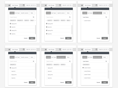 Dropdown Filter - UX dashboard dropdown filter grayscale sort user experience ux wireframe wireframes