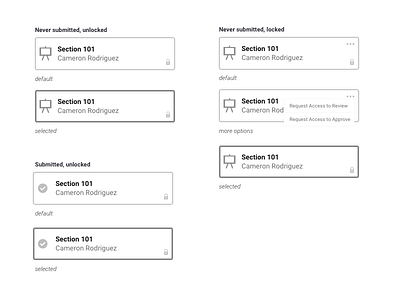 Card Selection and Submission States accessibility accessible agile agile design card design cards interaction design selection states ux ux design ux research wireframes wires