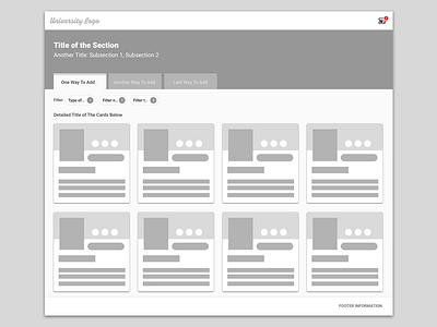 Add Materials Wireframe card design filters interface design layoutdesign tabs ui design ux ux design ux research wireframe wireframes