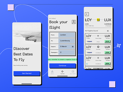 Air Ticket App application applicationios booking brutalism design ios mobile mobile application ui ux