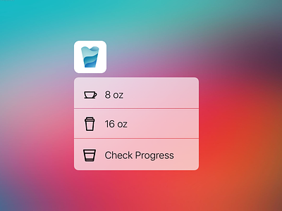 Daily UI challenge #5 App Icon 3d app challenge cup daily dailyui gradient icon logo touch ui water