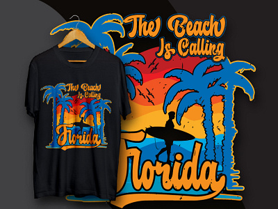 Summer beach t shirt design