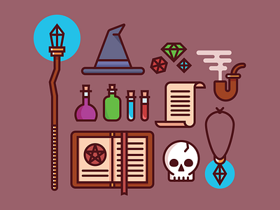Wizard gear dd icon icons illustration mage magic rpg wizard