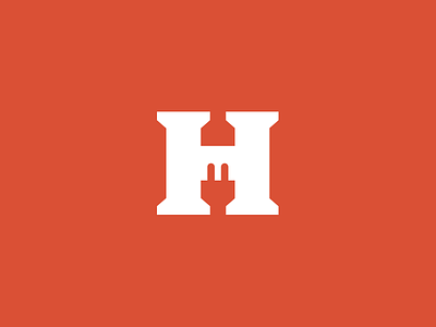 H Power pt.2 electricity h icon logo mark monogram outlet plug power trademark