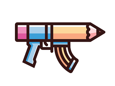 AR No. 2 ar artofwar gun icon illustration pencil weapons