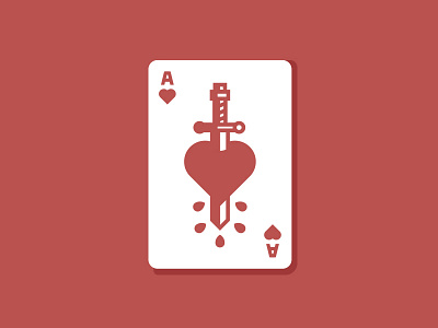 Ace Of Hearts ace blackformat blood card heart playing card playoff sword