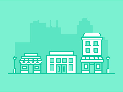 Lilubi Illustration app city illustration line shop shopping store style