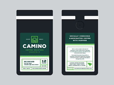 Camino Coffee Roasters (new bags!) bag branding coffee lockup logo package roaster type