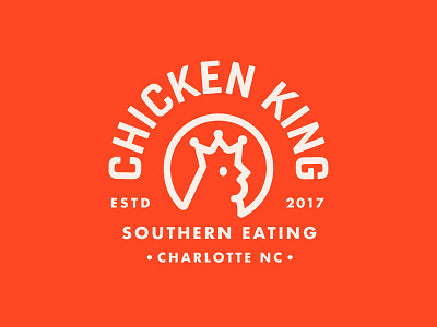 Chicken King pt. 3 chicken chickenking food icon king logo mark orange restaurant trademark