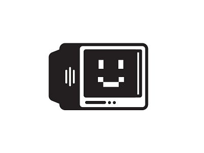 Hello World. avatar computer face head hello world icon logo pixel smile