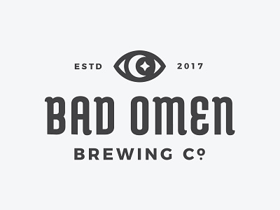 Bad Omen pt. 3 bad beer brewery customtype eye lockup logo occult omen trademark type typography