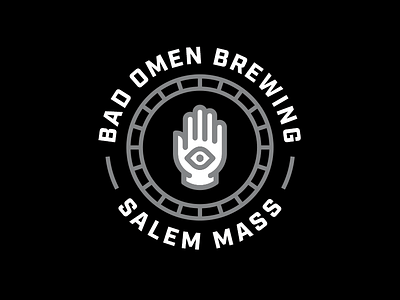 Bad Omen Alt. Lockup bad beer evil evil eye eye hand icon lockup logo occult omen spooky