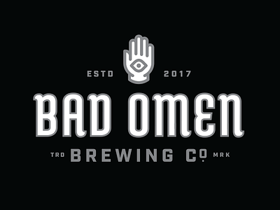 Bad Omen pt. 5 bad beer evil evil eye eye hand icon lockup logo occult omen spooky