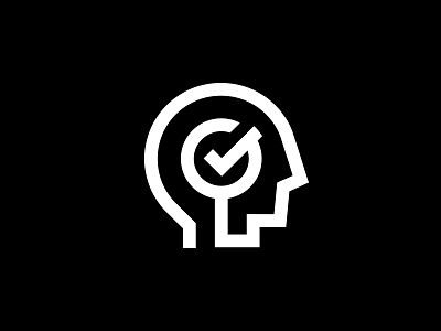 Brain Check brain check head human icon logo mark mind person tutor