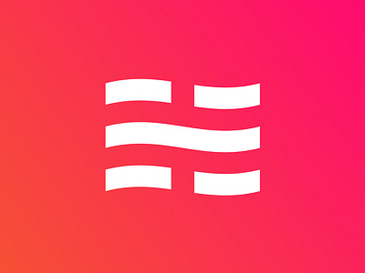 H Wave ar data flow h icon logo logomark mark monogram movement vr wave