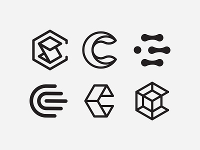 C/CS Marks c data letter logo mark software trademark type