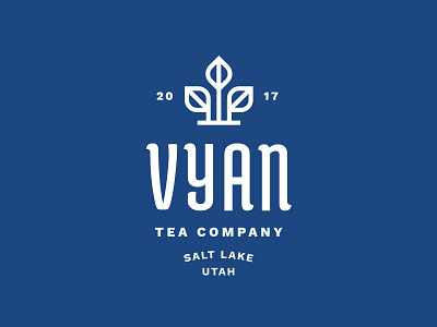 Vyan Lockup grow icon leaf leaves logo mark nature plant tea