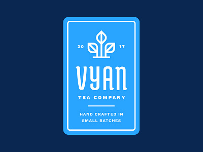 Vyan Badge badge brand branding craft leaf logo mark nature organic sticker