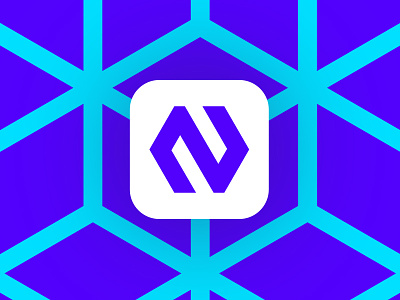 N Hexagon Mark app branding cube data hexagon logo mark pattern startup tech