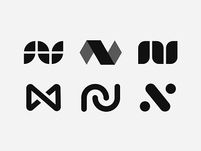 N Letter Marks brand branding icon letter logo logo mark mark n type typography
