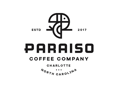 Paraiso Pt.2 bird branding coffee identity letter lockup logo mark p paradise toucan tropical