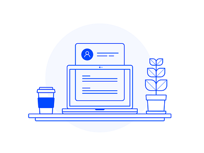 Job App Onboarding pt. 2 app application blue branding coffee computer icon illustration onboarding ui user interface