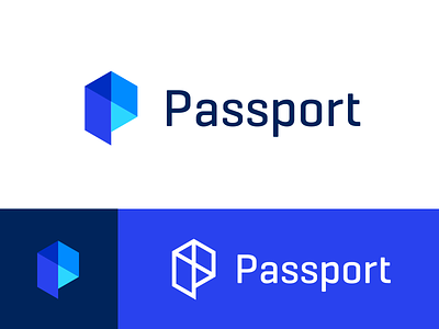 Passport Reject app blue brand branding city data logo p parking startup transit travel