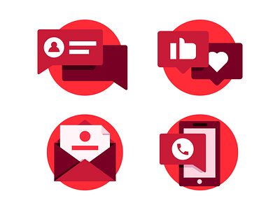 T-metrics Icons chat contact email icon illustration phone socialmedia talk ui