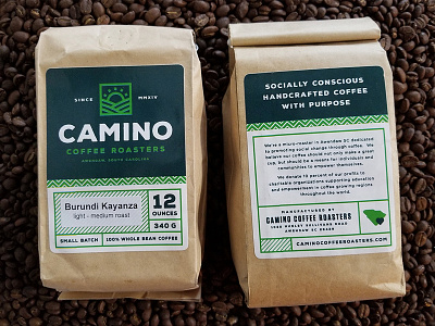 Camino Coffee Packaging bag brand branding coffee coffee bag logo packaging photo